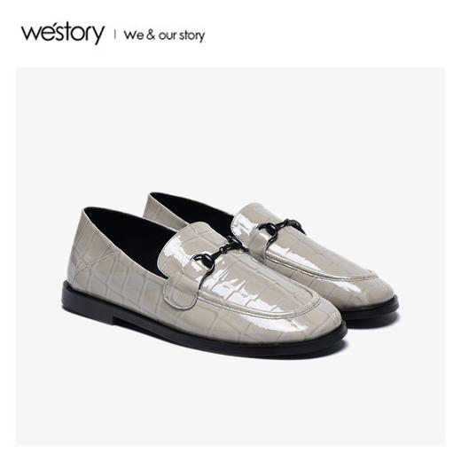 westory2020春季新款圆头深口皮质凉拖鞋女平底穆勒鞋W20AM51571 商品图0