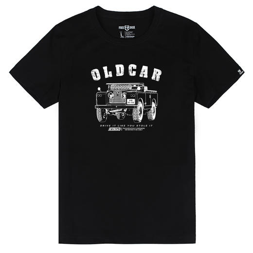 2022年自由基地夏季old car路虎印花男青年休闲短袖T恤圆领体恤衫 NMT-1802 商品图1