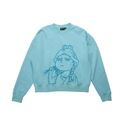 大英博物馆X苏州博物馆罗马卡通众神系列狄安娜圆领套头卫衣女 商品图4