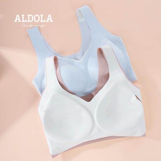 雅黛丽内衣女无尺码背心式文胸无钢圈无痕舒适薄款撞色拼接胸罩女 商品图4