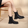 westory女鞋2021秋冬新款圆头切尔西靴显瘦增高烟管靴时装靴短靴女S21DS44891 商品缩略图0