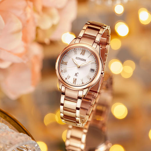 西铁城（CITIZEN）光动能女表不锈钢镀粉金色女款EO1232-56W 商品图9
