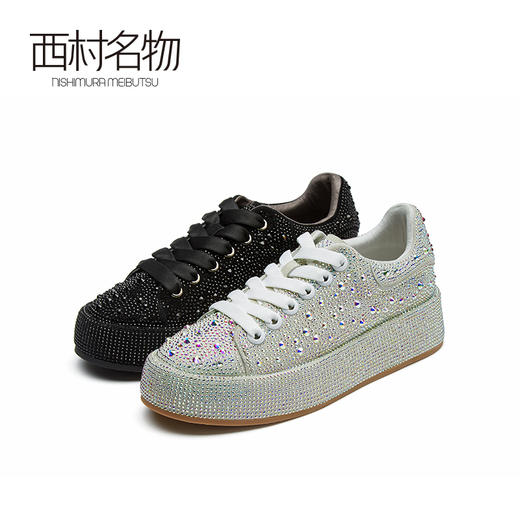 西村名物2021春季新款满钻百搭休闲鞋X21AM11521 商品图0