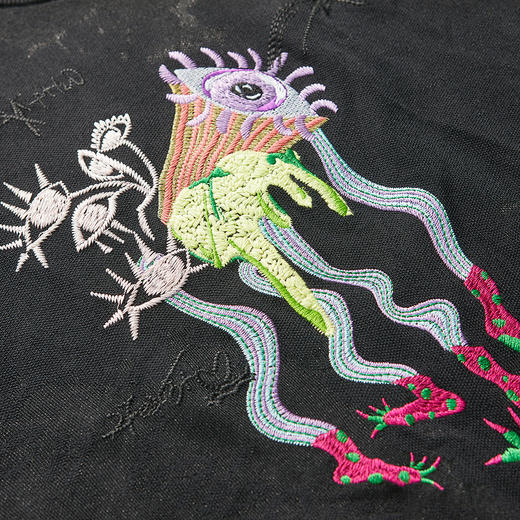 MIIDII谜底2022春刺绣轻薄透气圆领套头长袖针织衫女221MZ0322 商品图3