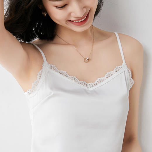 【醋酸缎面】2022夏季新款醋酸花边吊带 商品图2