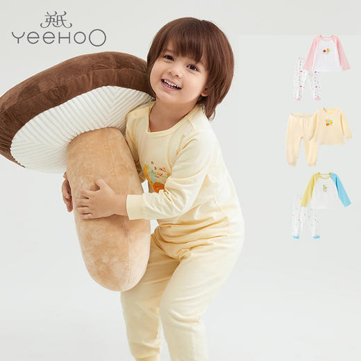 英氏家居服套装宝宝贴身内衣长袖睡衣YLNKJ02013A 01011 02012 商品图0