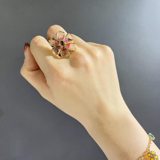 北京仓｜Gripoix Paris-Pop Glamour-粉色渐变 戒指［法国设计师］ 商品图1