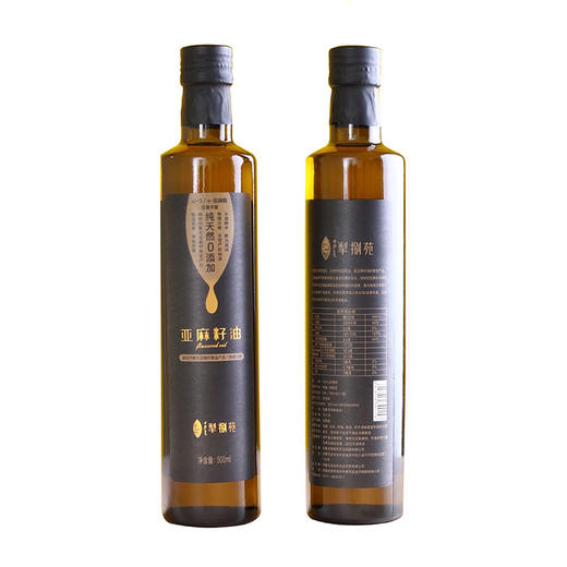 犁捌苑亚麻籽油500ml/瓶*2瓶礼盒 商品图1
