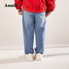 安奈儿女童全腰针织牛仔单裤xg216507 商品缩略图3