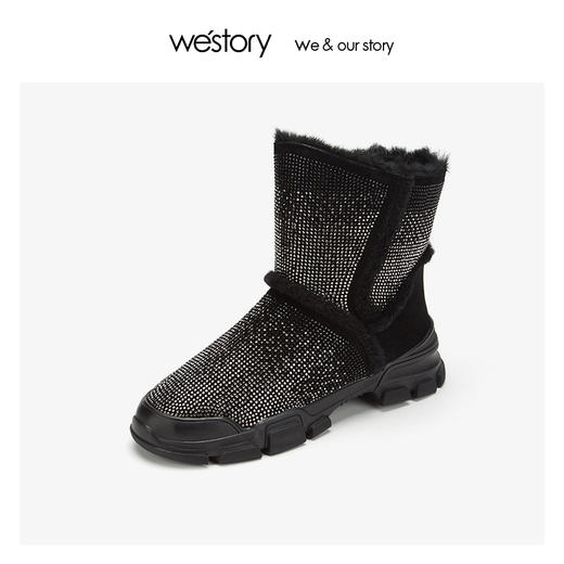 westory满星中筒时尚雪地靴女加厚保暖防滑2019年冬新W29DS80661 商品图0