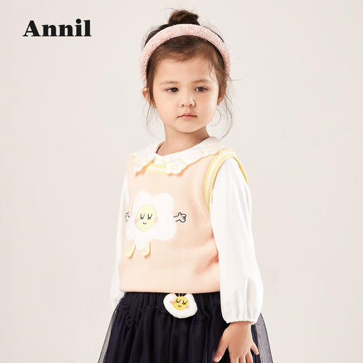 安奈儿女童棉线背心xg212504 商品图0