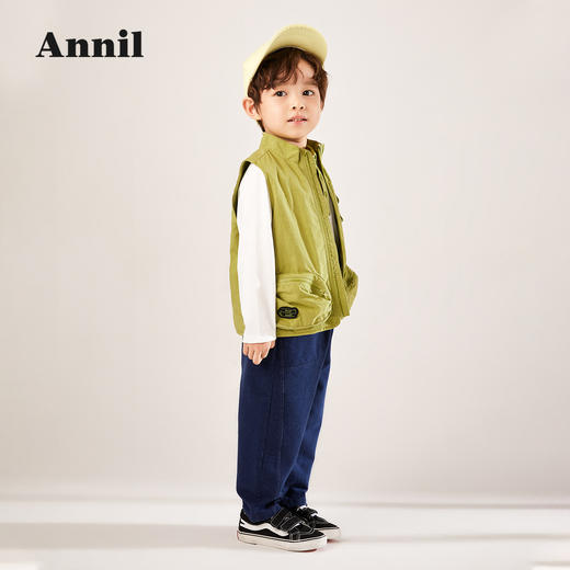 安奈儿男童立领马甲xb212508 商品图3
