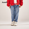 安奈儿女童全腰针织牛仔单裤xg216507 商品缩略图0