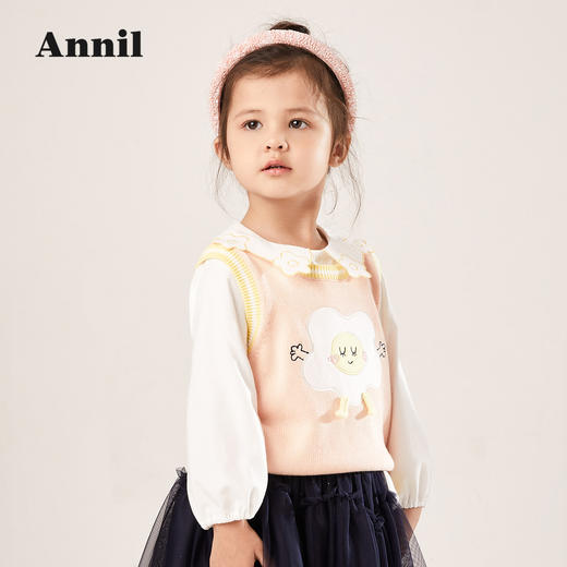 安奈儿女童棉线背心xg212504 商品图2