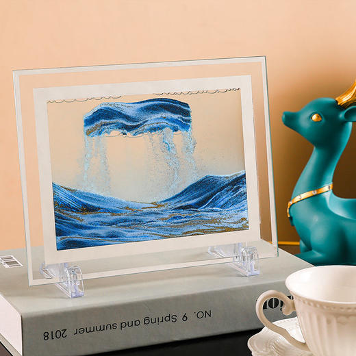 创意流沙画沙漏摆件液体解压艺术生日礼物男女生桌面装饰品 商品图8