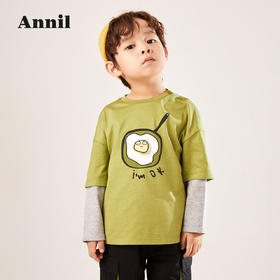 安奈儿男童圆领长袖针织衫xb211545