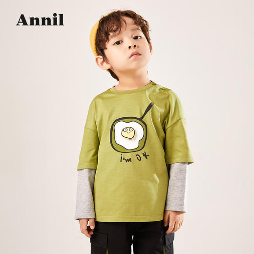 安奈儿男童圆领长袖针织衫xb211545 商品图0
