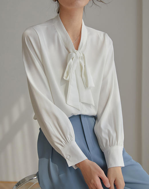 Im Presionismo 蝴蝶结系带衬衫（预售） 商品图4