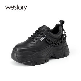 westory2021秋季新款链条时尚休闲鞋ins潮松糕底女鞋71811