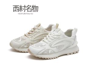西村名物2021秋季款情侣男女休闲运动老爹鞋X21AM15231