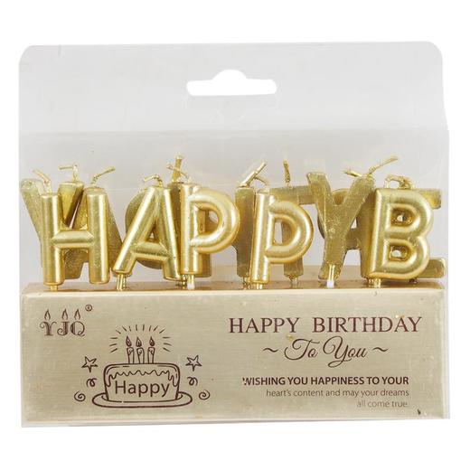 富泽-金色字母蜡烛/个 商品图0