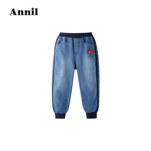 安奈儿男童全腰牛仔单裤ab216558 商品图4