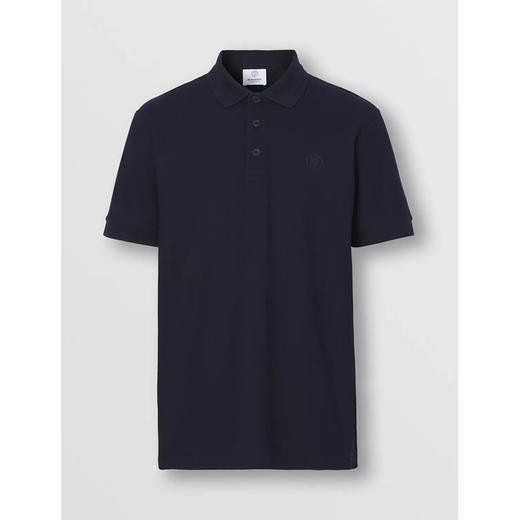 BURBERRY 巴宝莉 TB专属标识装饰珠地网眼布棉质 Polo 衫 男士短袖T恤 深蓝 8043124 B1488 商品图0