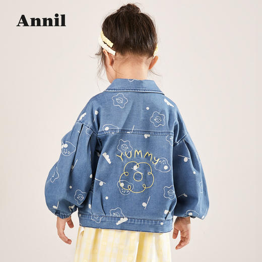 安奈儿女童牛仔夹克外套xg215517 商品图1