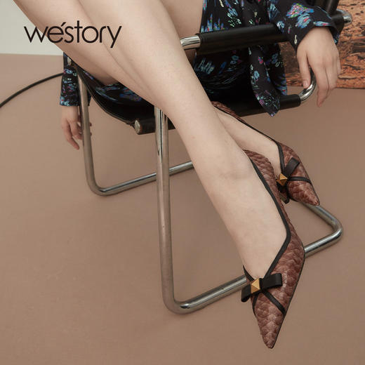 westory高跟鞋女2021年新款春季新款牛皮高跟鞋W21AE52521 商品图0