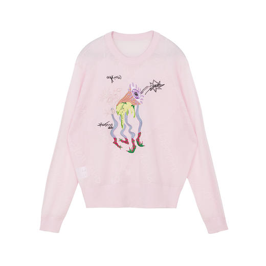 MIIDII谜底2022春刺绣轻薄透气圆领套头长袖针织衫女221MZ0322 商品图4