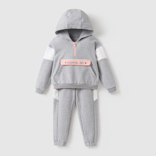 安奈儿女童带帽长袖套装xg211522 商品图0