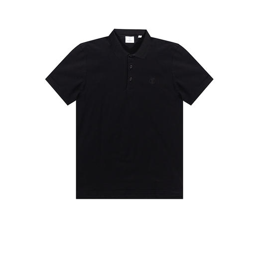 BURBERRY 巴宝莉 男士 Monogram Motif TB专属标识图案刺绣棉质珠地布短袖 Polo 衫 黑色 8043122 A1189 商品图0