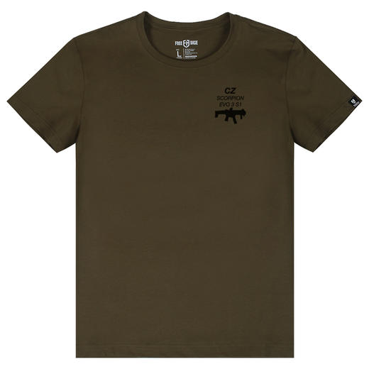 自由基地男青年机枪结构图案印花设计简约战术短袖T恤休闲合体衫 NMT-1799 商品图4