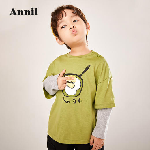 安奈儿男童圆领长袖针织衫xb211545 商品图1