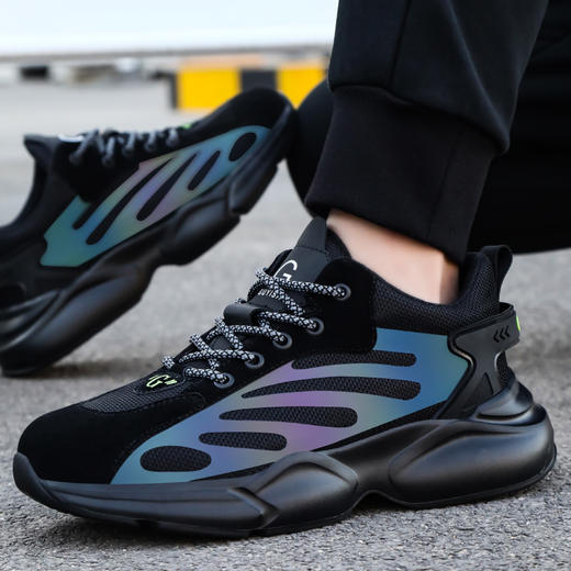 劳保鞋防砸防刺穿耐磨防臭轻便钢包头工地工作鞋 商品图3