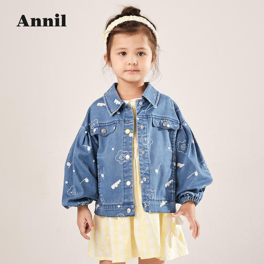 安奈儿女童牛仔夹克外套xg215517 商品图0