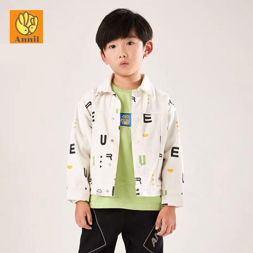 安奈儿男童牛仔夹克外套ab215595 商品图0