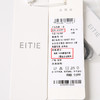 EITIE爱特爱春新款宽松直筒蕾丝拼接泡泡袖时尚显瘦黑色衬衫A2209911 商品缩略图6
