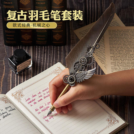 钢笔哈利波特羽毛笔复古风笔文具套装礼盒小众高颜值生日礼物 商品图2