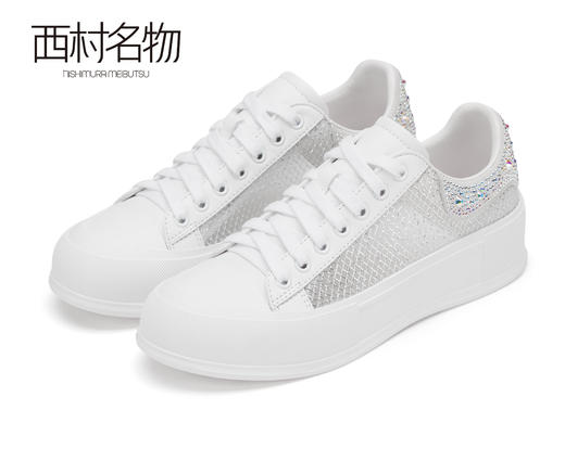 西村名物2021夏季新款镂空满钻休闲时尚运动鞋X21AM15451 商品图0