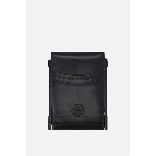 ALEXANDER MCQUEEN 亚历山大.麦昆 皮革单肩斜挎手机包 女士单肩包 黑色 666362 1YB49 1000 商品图2