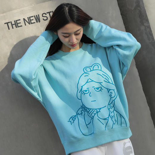 大英博物馆X苏州博物馆罗马卡通众神系列狄安娜圆领套头卫衣女 商品图2