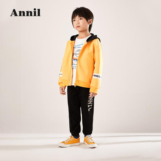 安奈儿男童全腰针织单裤ab216564 商品图3