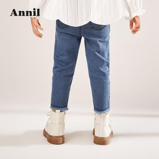 安奈儿女童全腰梭织牛仔单裤xg216523 商品图1