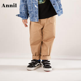 安奈儿男童全腰梭织单裤xb216541
