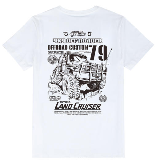 2022夏季landcruiser79越野车休闲圆领短袖T恤圆领合体个性打底衫 NMT-1803 商品图3