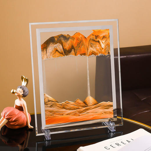 创意流沙画沙漏摆件液体解压艺术生日礼物男女生桌面装饰品 商品图0