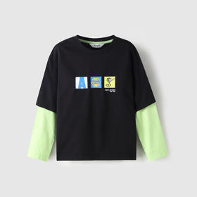 安奈儿男童圆领长袖针织衫ab211603