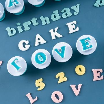 26个字母大写  小写  数字  塑料弹簧切模 翻糖蛋糕饼干曲奇压模模具 商品图0