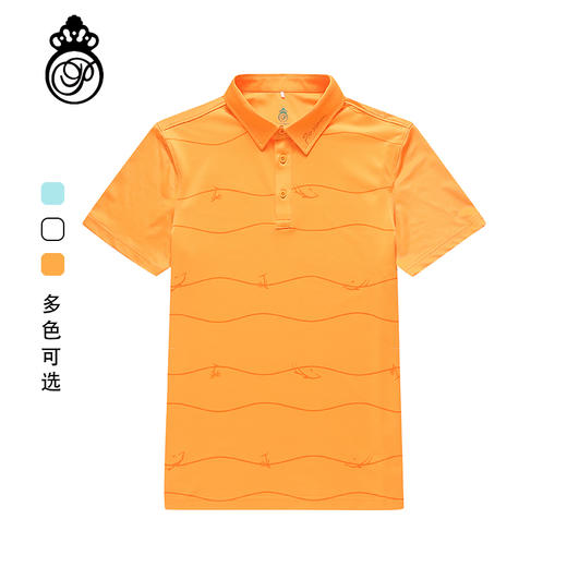 BLS-010C（PROSIMON高尔夫男款春夏短袖海洋印花翻领Polo衫） 商品图0